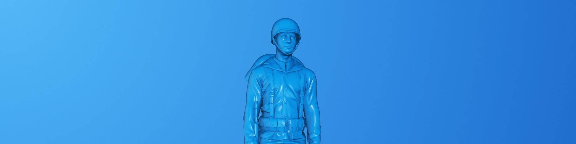 Blue Soldier Blue Background